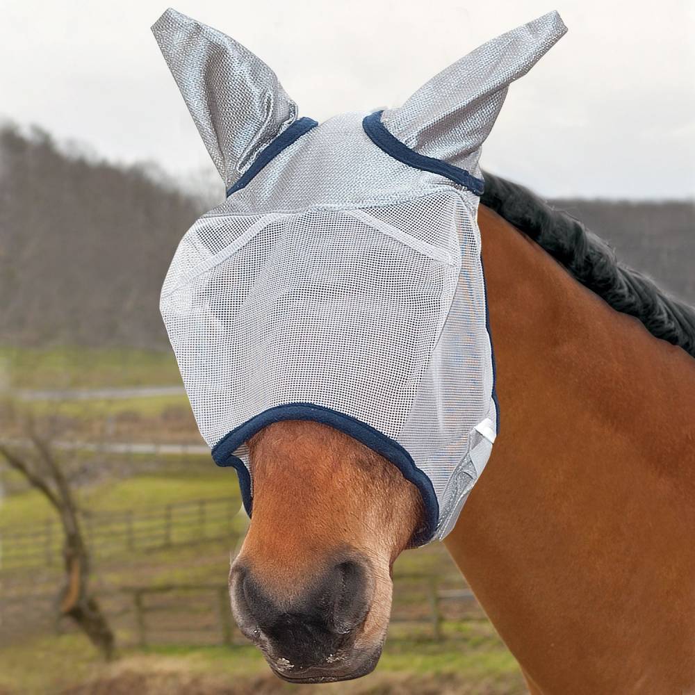 Fly Mask with Ears and Reflective Trim